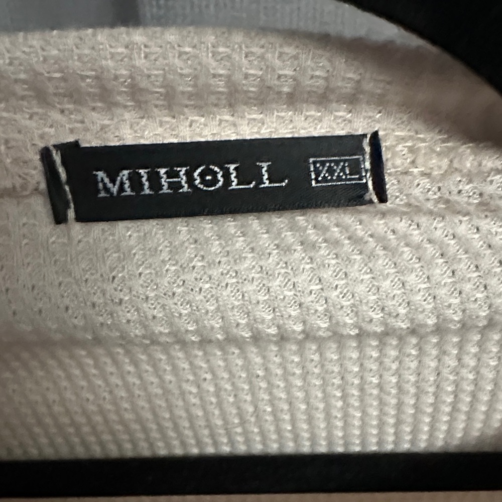 MIHOLL cream Knit top with detailed sleeves